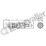 K0923.08050 VERIN REGL.M08X12 D=16 A=50 ACIER