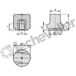 K1126.2004 ECROU MERE TA.2 M04 POLYAMIDE, NOIR