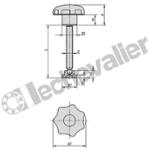K0394.08064 BROCHE FILETEE M08 L=64,6 THERMOPLA