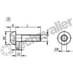 K1796.1103X16 VIS TETE RONDE A SIX PANS CRE DIN E