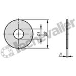 K1150.06 RONDELLE DIN9021 AC.,ZINGUE,POUR M0