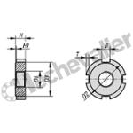 K1917.128 ECROU A ENCOCHES DIN1804 M28X1,5,