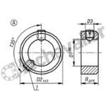 K0406.100401 BAGUE D'ARRET, FORME:A ACIER, DIN70