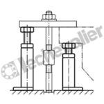 K1233.04 VERIN AVEC CONTRE-ECROU H=320 ACIER