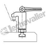 K1231.24 CROCHET DE BRIDAGE FORME D AVEC VIS