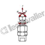 K1936.1308 EMBOUT AXIAL A ROTULE VERROUILLABLE