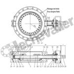 ZETRIX DN80 PN40 BRIDES U Fig:35016 VANNE TRIPLE EX. VOLANT FACE - ARI